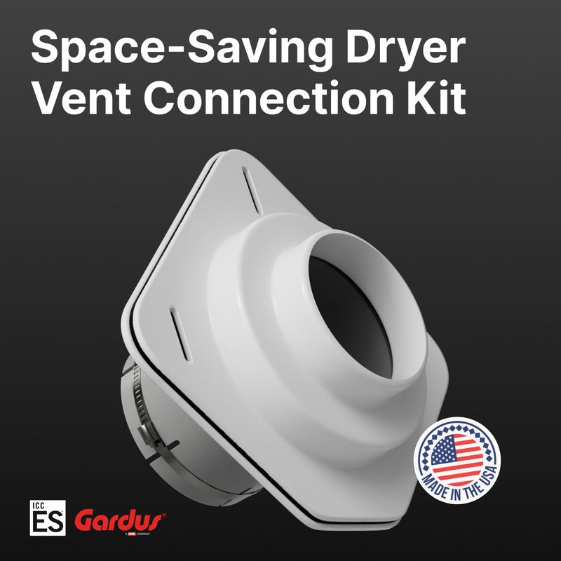 Gardus SnugDryer Space-Saving Dryer Vent Connection Kit, Only For New Construction/Remodeling - Image 2